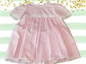Sophia Couture Dress with Bloomers Cotton Pique Pink PR 1